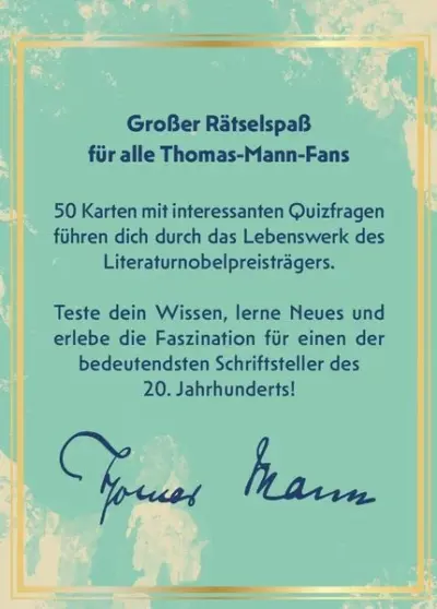Das große Thomas-Mann-Quiz – Bild 2