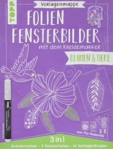 Folien-Fensterbilder – Blumen und Tiere